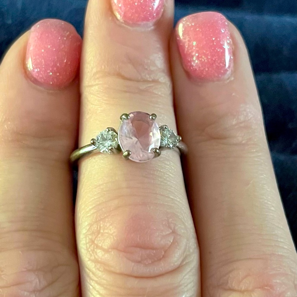 Pretty pink stone ring.
